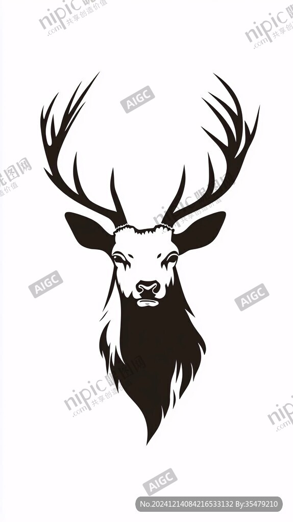 鹿頭圖形logo
