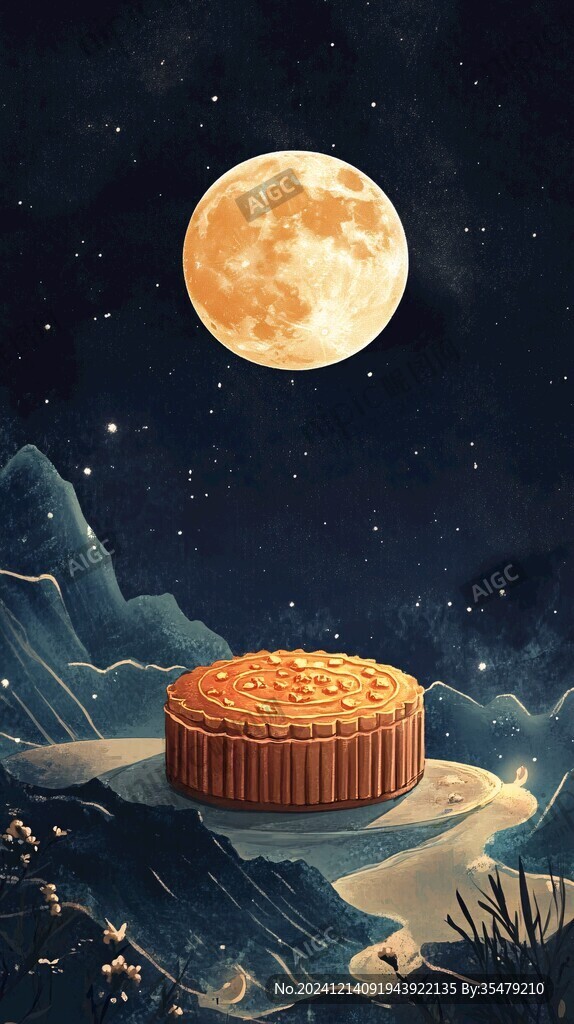 月餅季插畫
