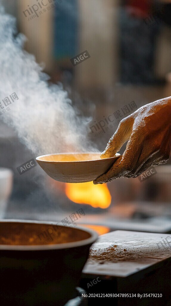 制作燒制陶器場(chǎng)景