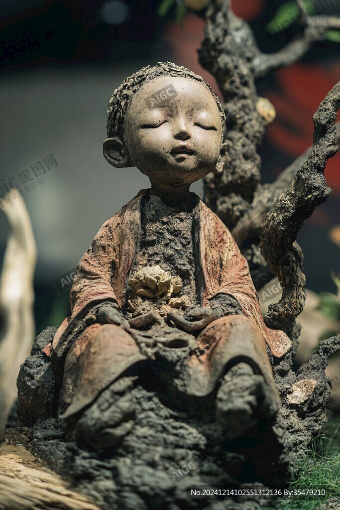小禪師石灣陶塑