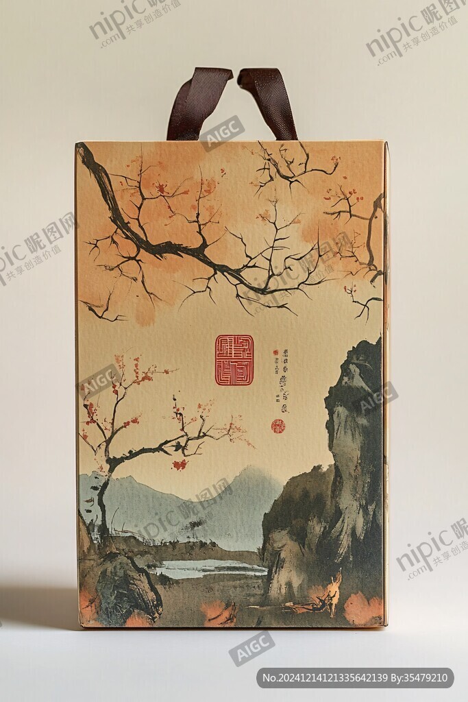 柿餅包裝繪畫