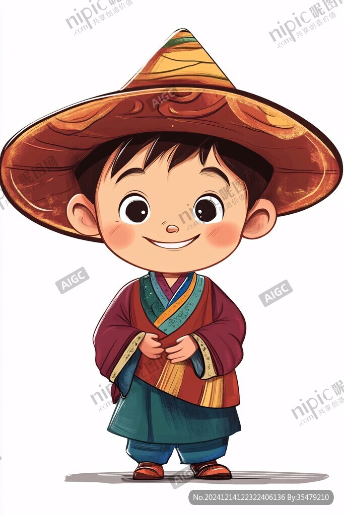 q版毛南族男孩