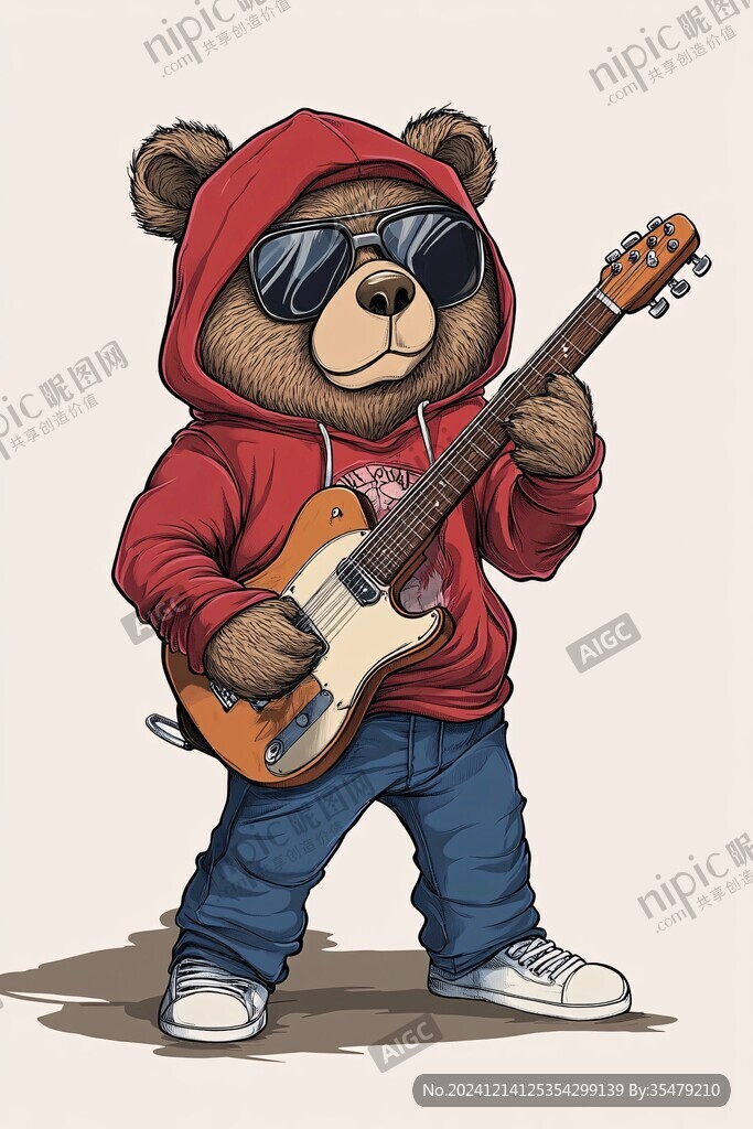 彈吉他的小熊