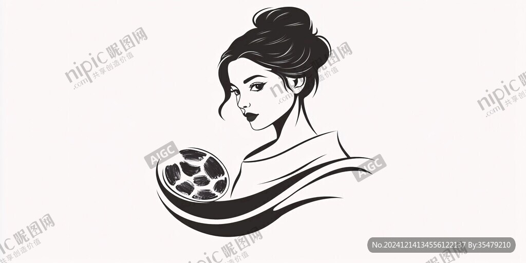 復(fù)古風(fēng)美女logo