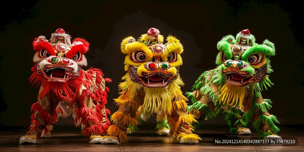 舞獅模型