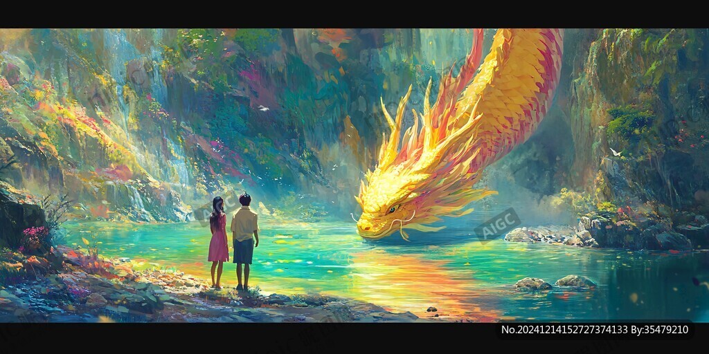 龍年橫版插畫