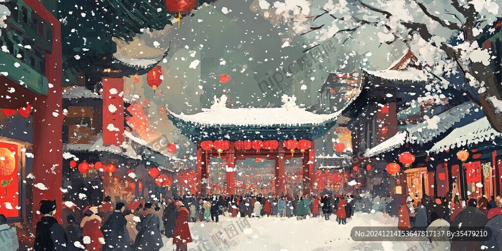 古風(fēng)新年插畫(huà)
