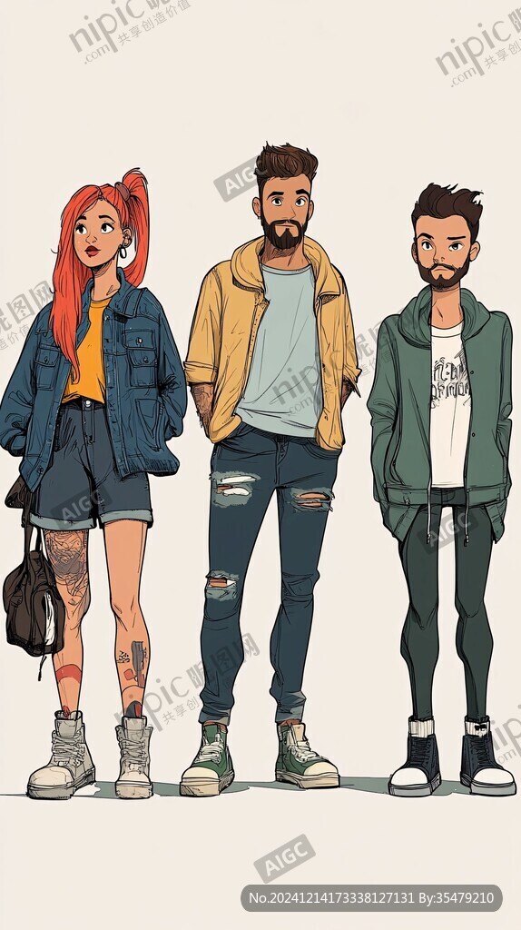 潮流人物插畫