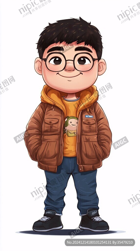 卡通小伙小哥