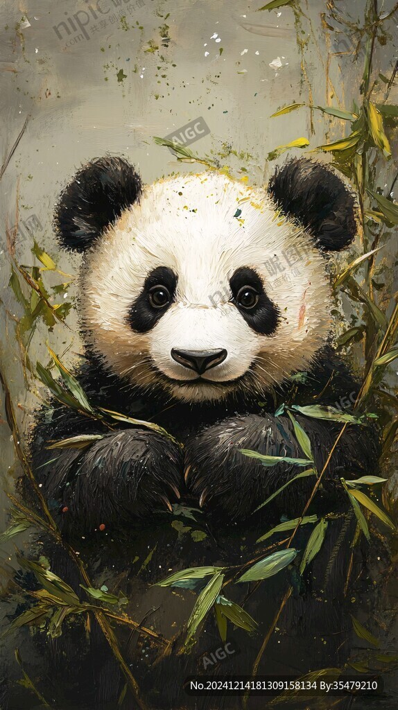 寫實(shí)熊貓插畫
