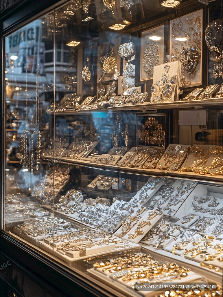 首飾店窗戶