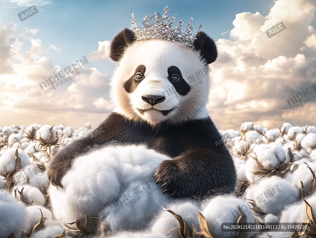 寫實熊貓插畫