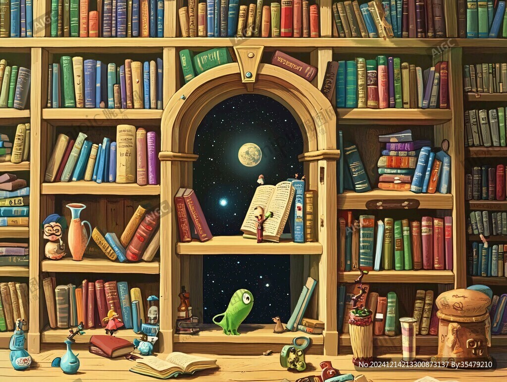 圖書館插畫