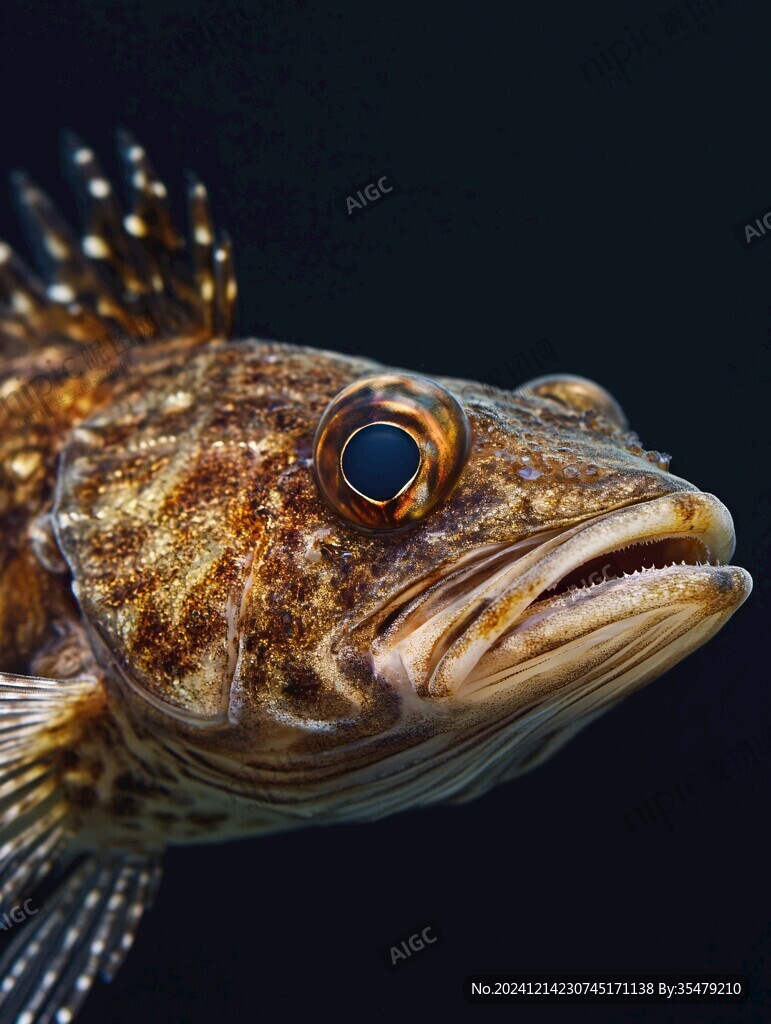 活的河豚魚特寫