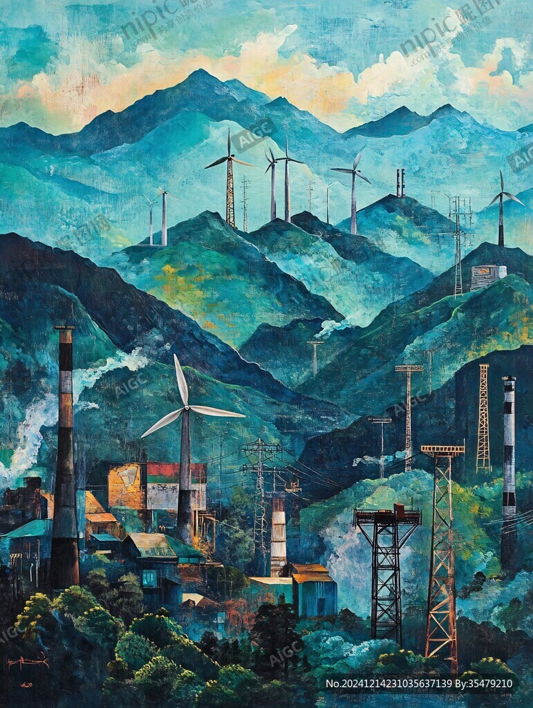溪洛渡電站插畫