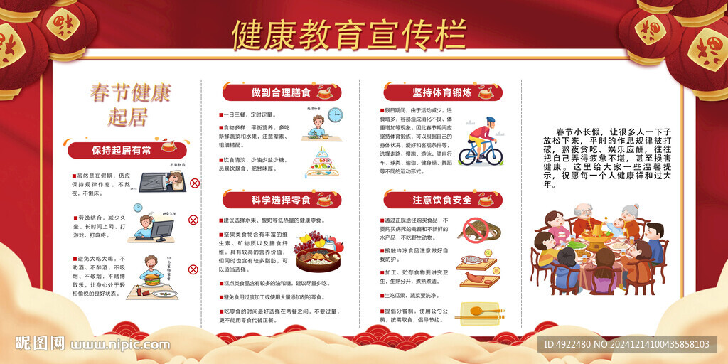 春節健康教育宣傳欄