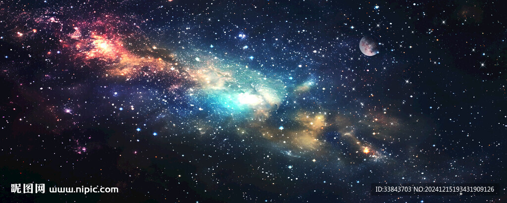 黑色宇宙星空背景墻