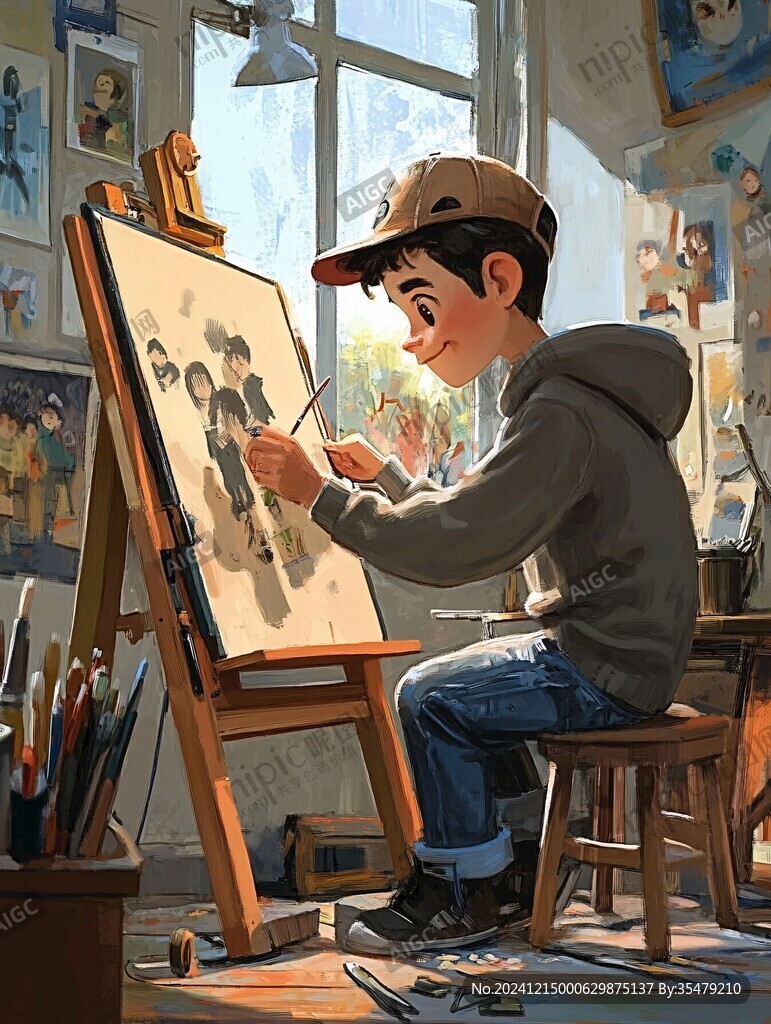 手繪追光的少年