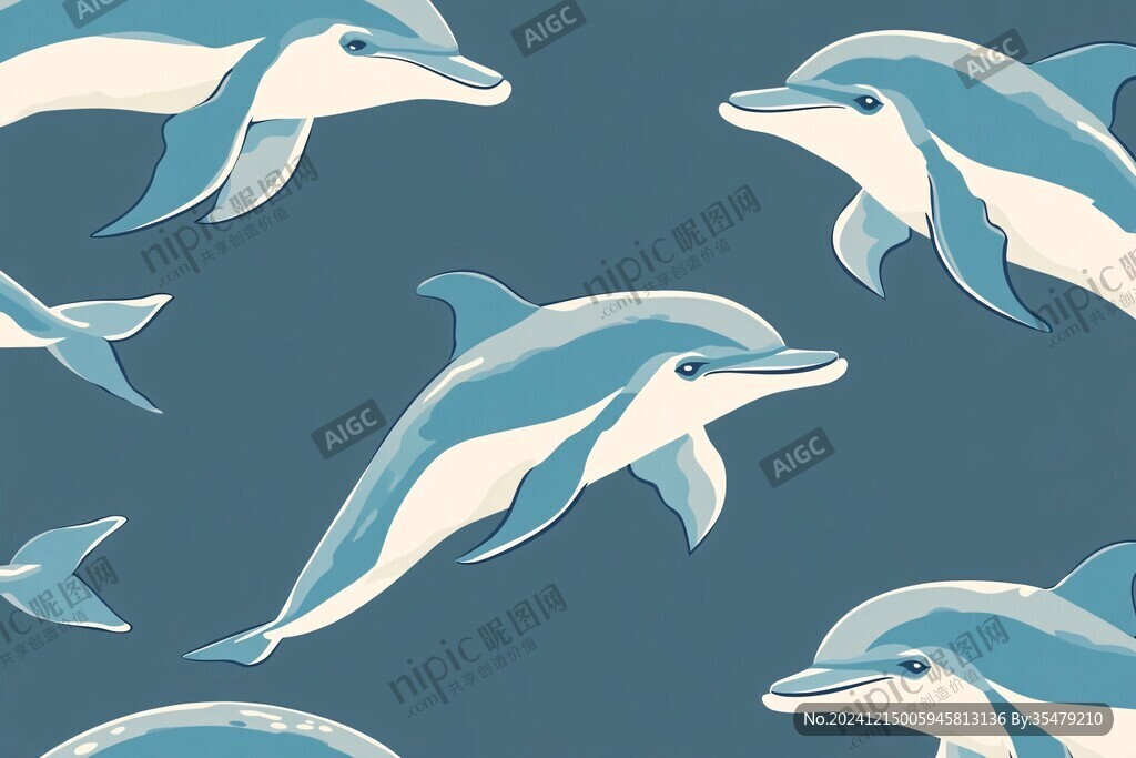海豚圖案設計