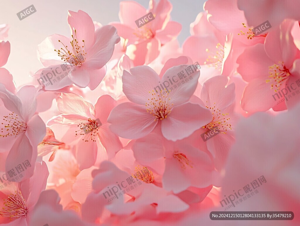 櫻花粉色唯美花型