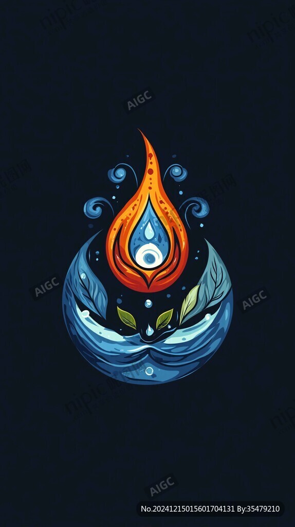 火苗組合插畫