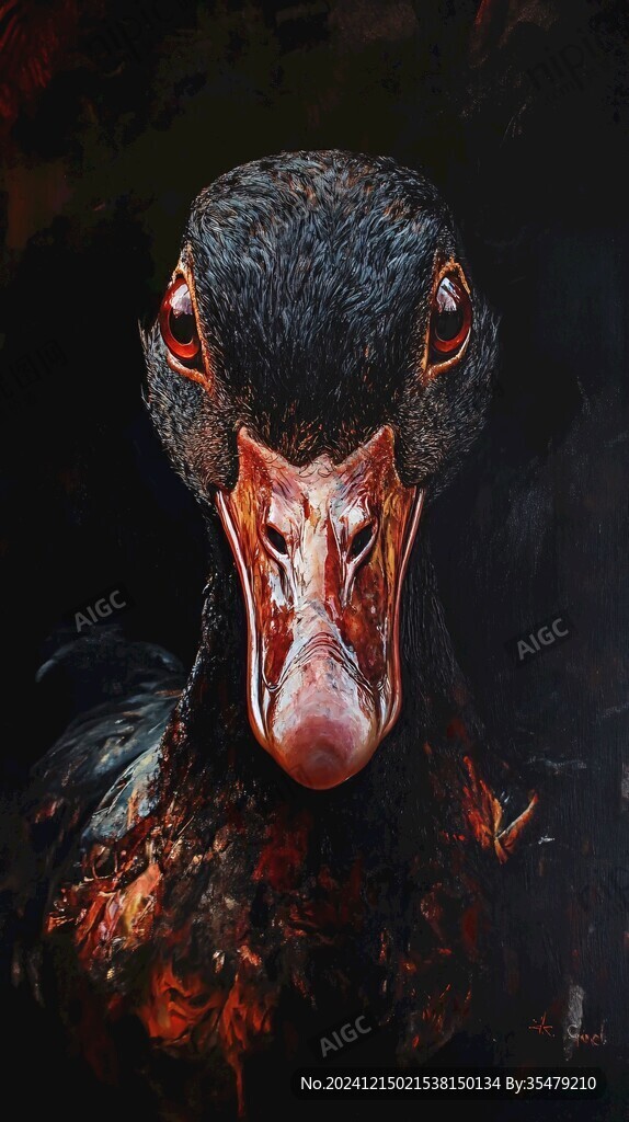 奇珍異鳥油畫
