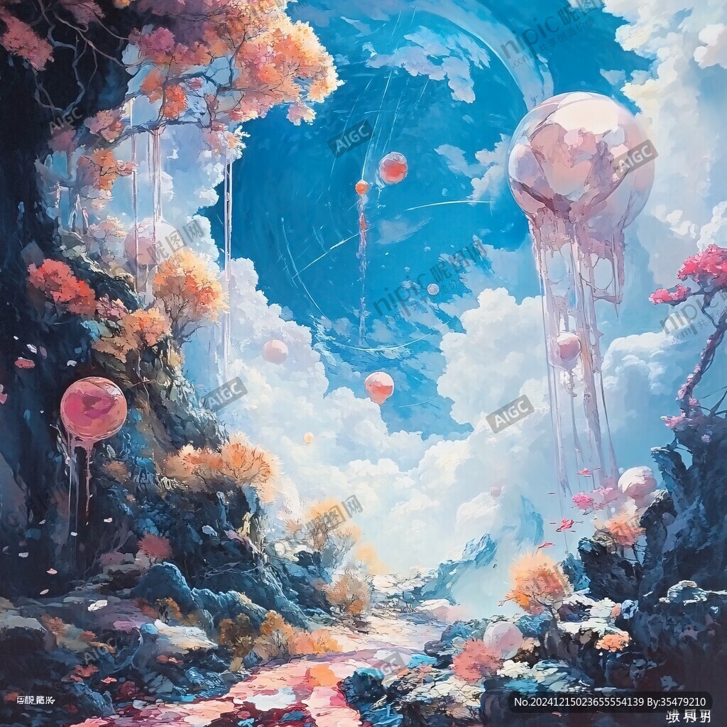 夢幻場景插畫