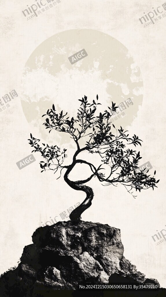 古茶樹插畫