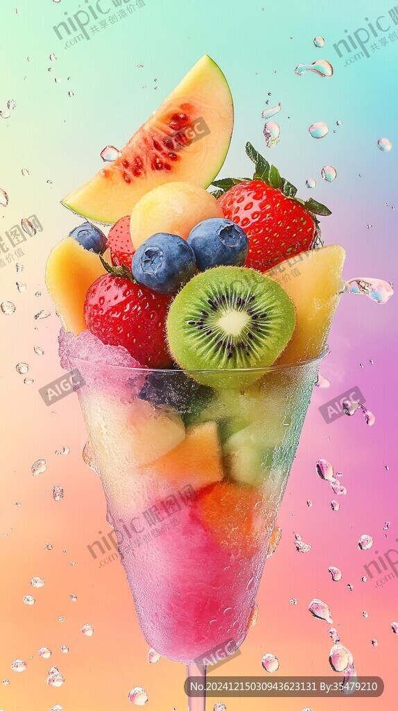 水果撈小吃夏日飲品