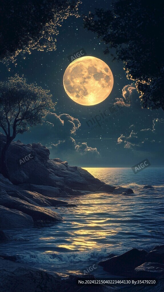 藍月夜夢幻唯美奇幻
