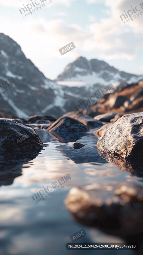 唯美風(fēng)景山間流水