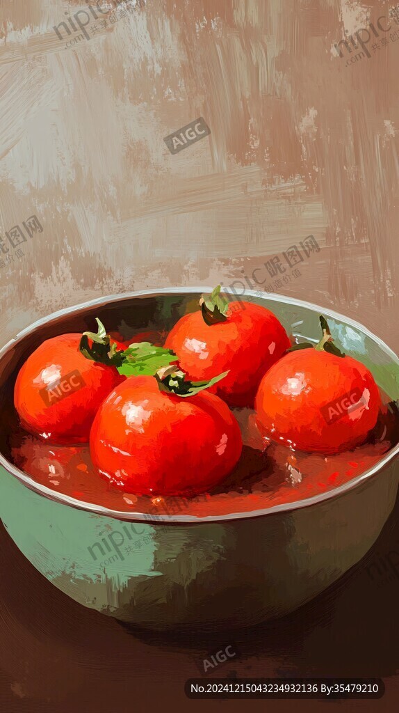 冰糖小番茄插畫
