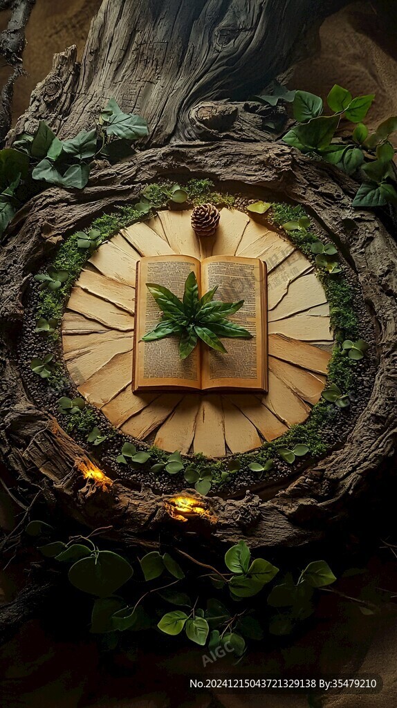 植物書本背景