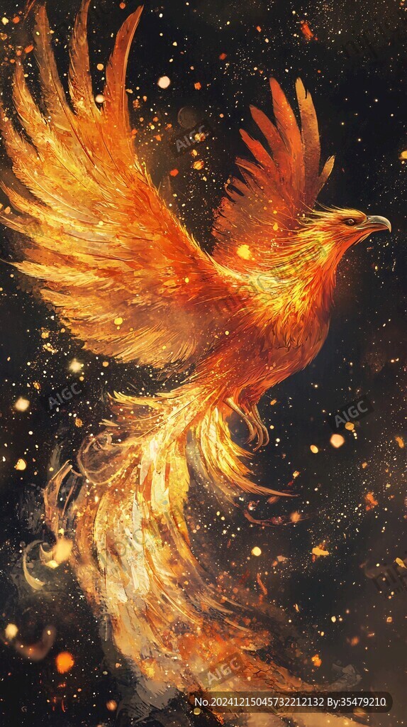 神鳥插畫鸞鳥玄鳥朱雀
