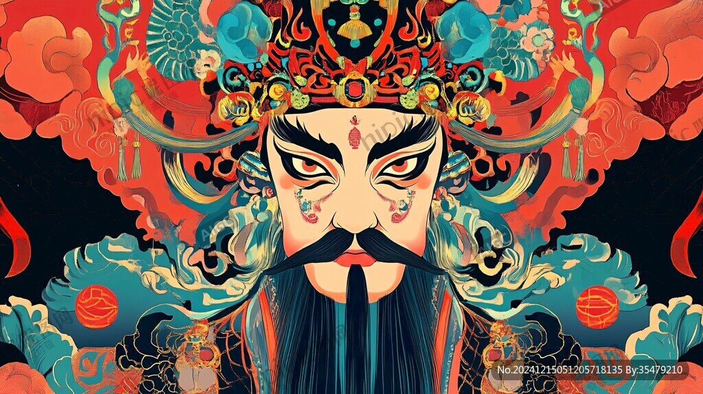 臉譜人物插畫