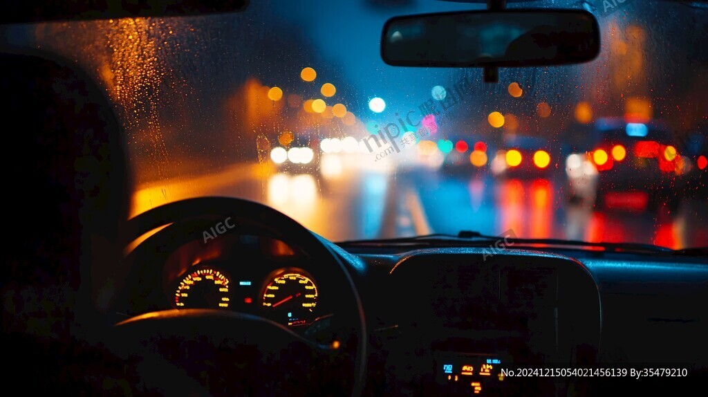 雨夜行人與車輛