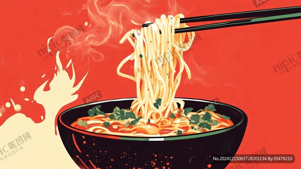 熱干面插畫
