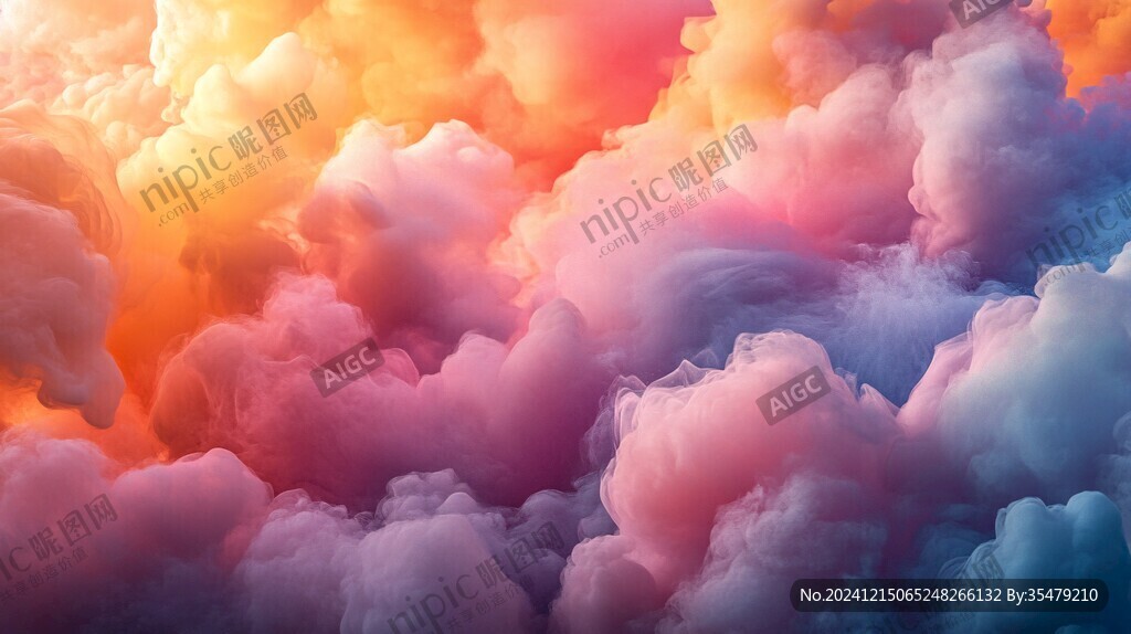 云霧般的粉色虛幻