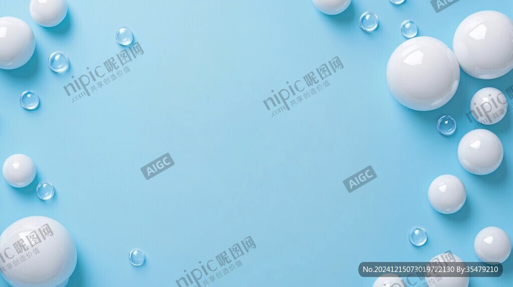 夢(mèng)幻奶藍(lán)色珍珠背景