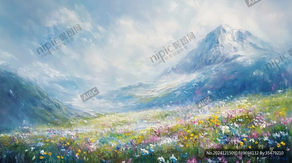 花朵雪山