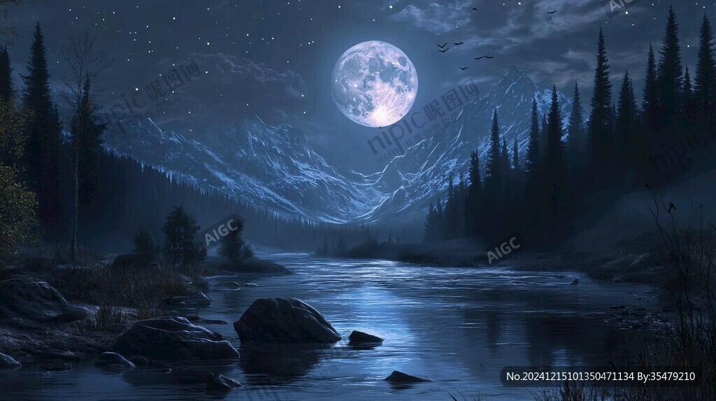 藍(lán)月夜夢(mèng)幻唯美奇幻