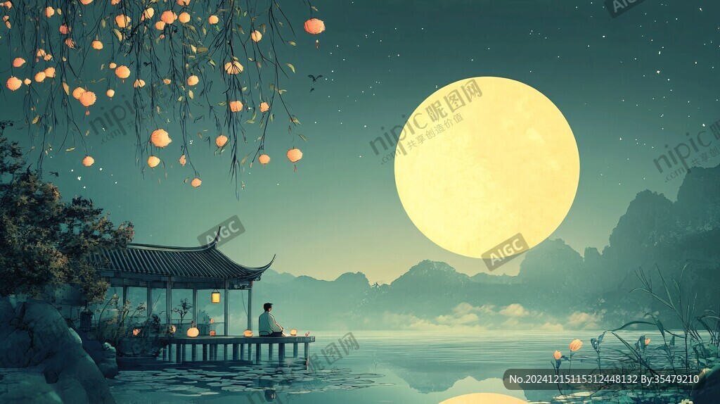 中秋唯美寬屏壁紙