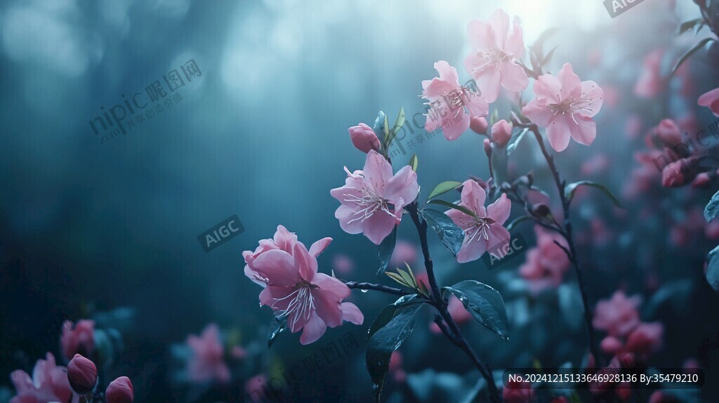 唯美杜鵑花背景