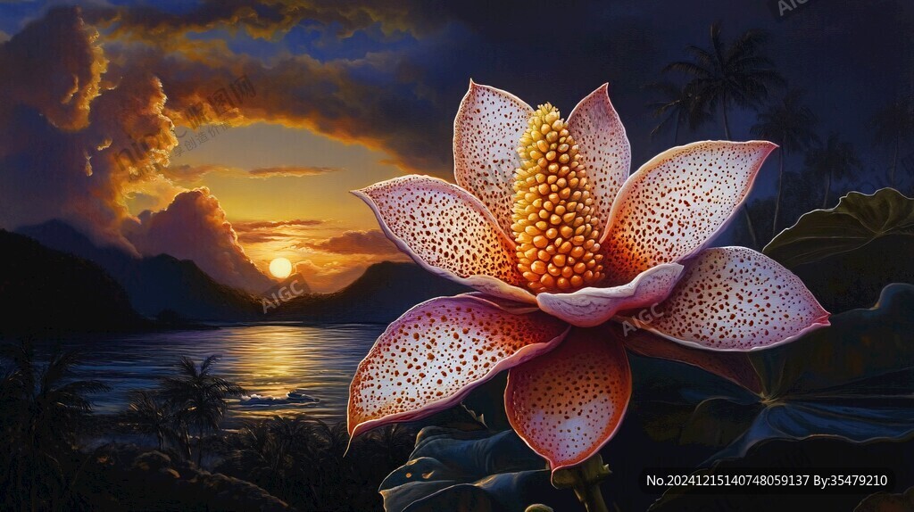 3d荷花裝飾畫