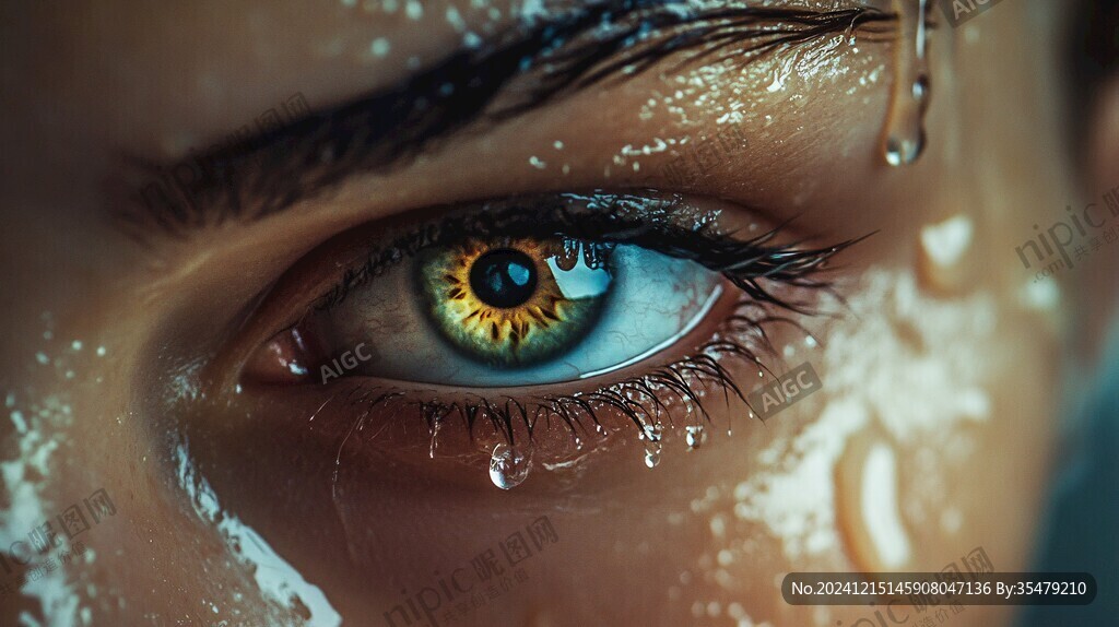 眼睛上的水珠