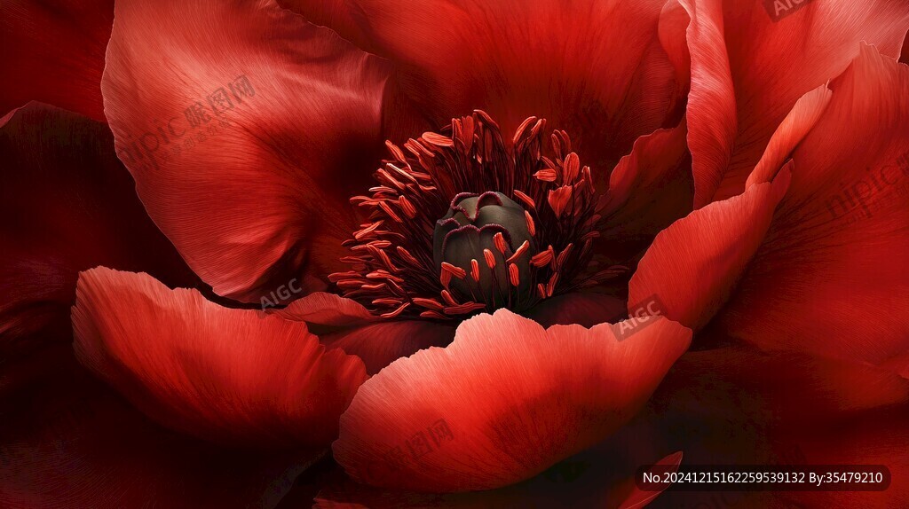 紅牡丹花蕊
