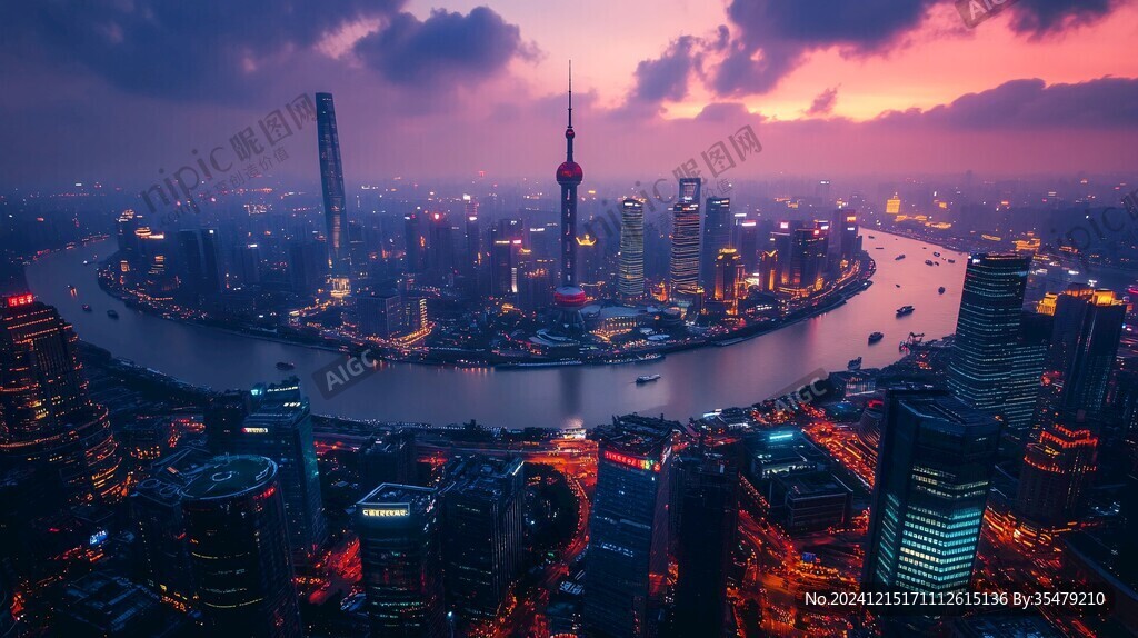 超高清外灘全景風光