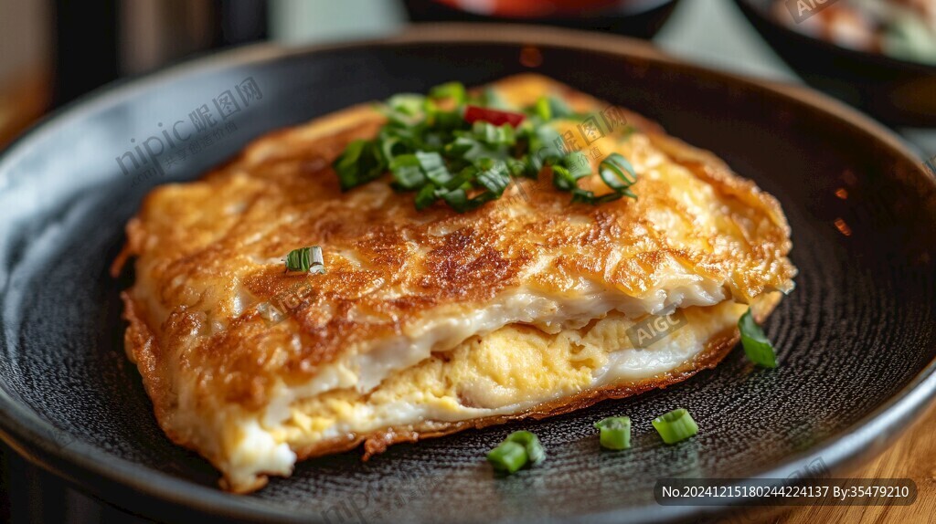 煎豆腐煎荷包蛋美食
