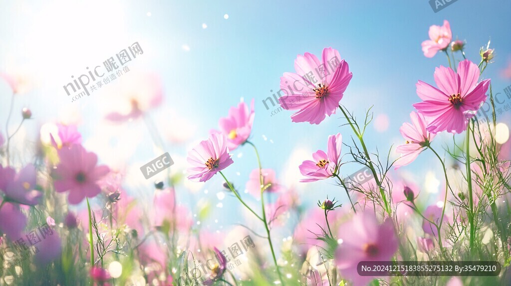 唯美格桑花花叢