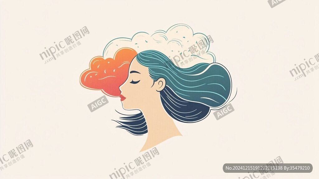 簡約插畫女性化